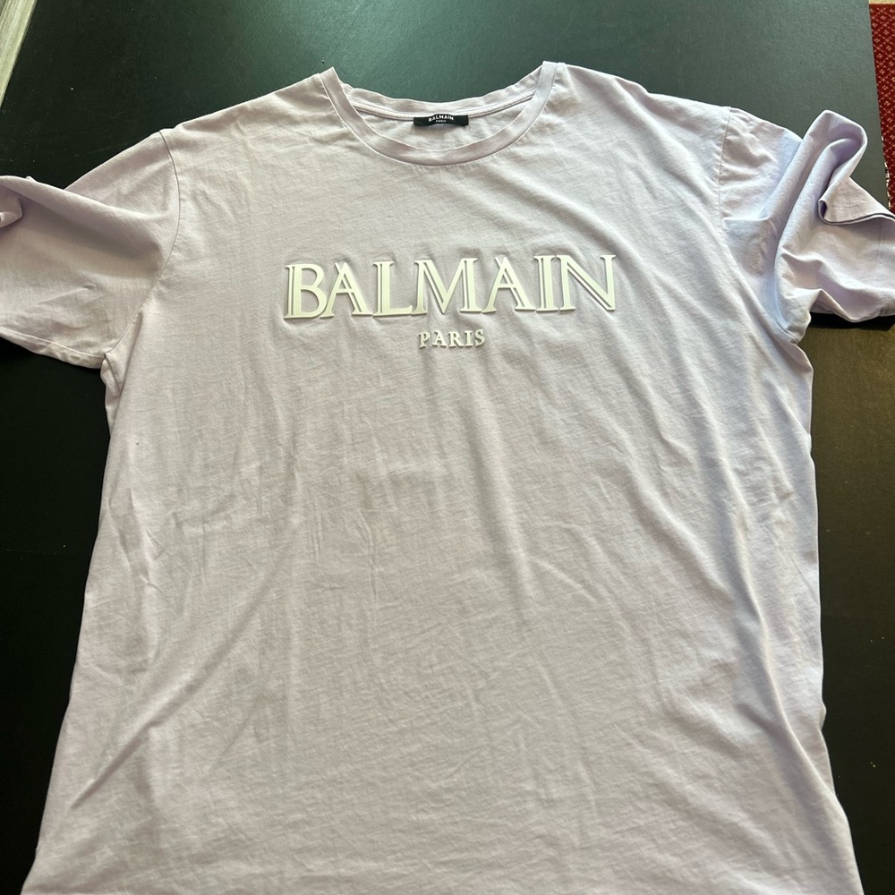 Balmain Men's Light Purple Tee